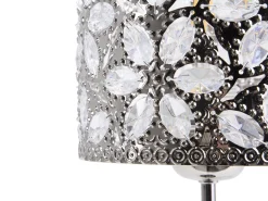 Candeeiro De Mesa Prateado Sajo S