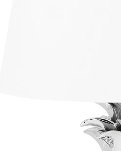 Candeeiro De Mesa Prateado 52 Cm Pineapple