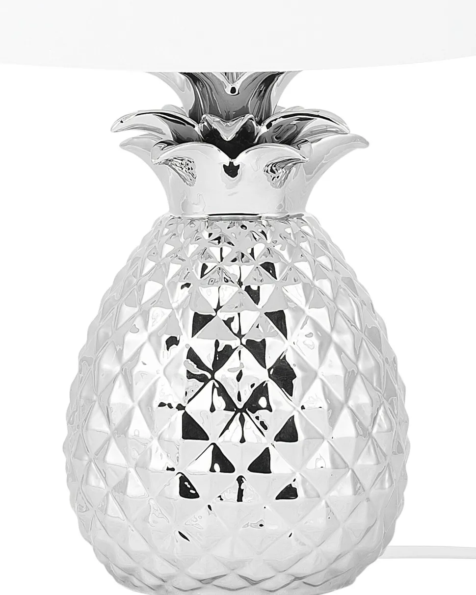 Candeeiro De Mesa Prateado 52 Cm Pineapple