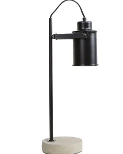 Candeeiro De Mesa Preto 37 Cm Mundaka