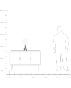 Candeeiro De Mesa Preto E Prateado Vardja