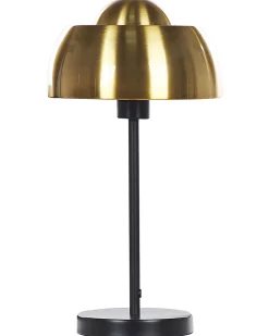 Candeeiro De Mesa Preto E Dourado Senette