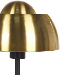 Candeeiro De Mesa Preto E Dourado Senette