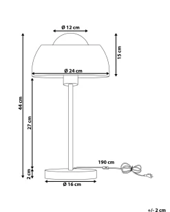 Candeeiro De Mesa Preto E Dourado Senette