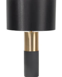 Candeeiro De Mesa Preto E Dourado Darling