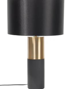 Candeeiro De Mesa Preto E Dourado Darling