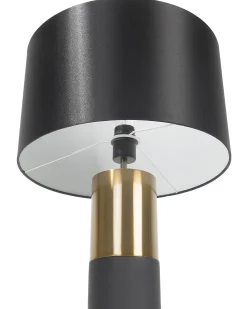 Candeeiro De Mesa Preto E Dourado Darling