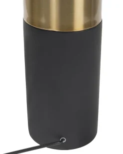 Candeeiro De Mesa Preto E Dourado Darling