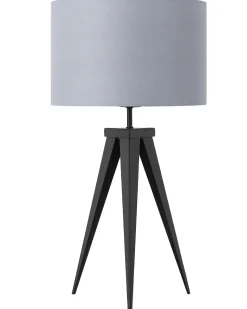 Candeeiro De Mesa Preto E Cinzento Claro Stiletto