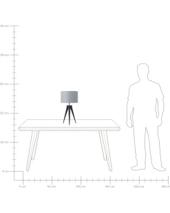 Candeeiro De Mesa Preto E Cinzento Claro Stiletto