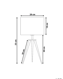 Candeeiro De Mesa Preto E Cinzento Claro Stiletto