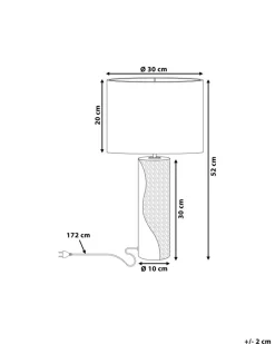 Candeeiro De Mesa Preto E Prateado Aiken
