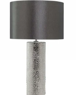 Candeeiro De Mesa Preto E Prateado Aiken