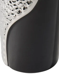 Candeeiro De Mesa Preto E Prateado Aiken