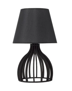 Candeeiro De Mesa Preto Em Madeira Agueda