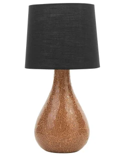 Candeeiro De Mesa Preto E Cobre Abrams