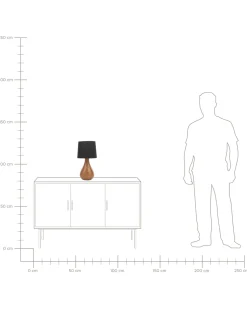 Candeeiro De Mesa Preto E Cobre Abrams