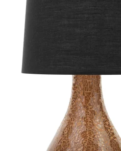 Candeeiro De Mesa Preto E Cobre Abrams