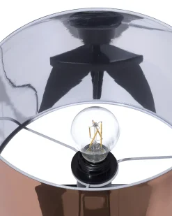 Candeeiro De Mesa Preto E Cor De Cobre Stiletto