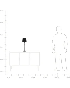 Candeeiro De Mesa Preto Kubena