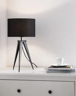 Candeeiro De Mesa Preto Stiletto