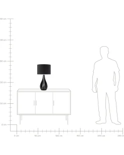 Candeeiro De Mesa Preto Santee