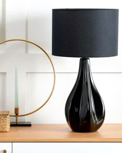 Candeeiro De Mesa Preto Santee