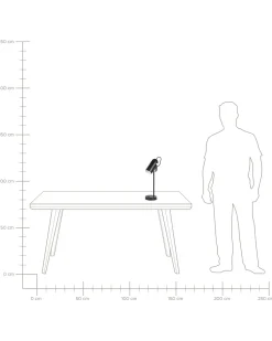 Candeeiro De Mesa Preto Tyria