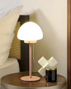 Candeeiro De Mesa Rosa 39 Cm Moruga