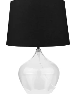 Candeeiro De Mesa Transparente E Preto Osum