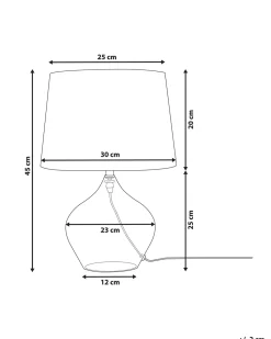 Candeeiro De Mesa Transparente E Preto Osum
