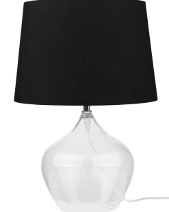 Candeeiro De Mesa Transparente E Preto Osum