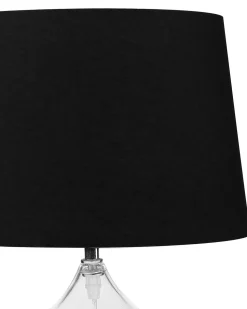 Candeeiro De Mesa Transparente E Preto Osum