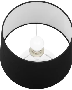 Candeeiro De Mesa Transparente E Preto Osum