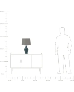 Candeeiro De Mesa Verde E Cinzento Samina