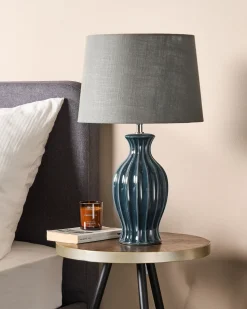 Candeeiro De Mesa Verde E Cinzento Samina