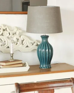 Candeeiro De Mesa Verde E Cinzento Samina