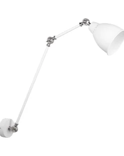 Candeeiro De Parede Branco E Niquel Mississippi L