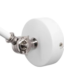 Candeeiro De Parede Branco E Niquel Mississippi L