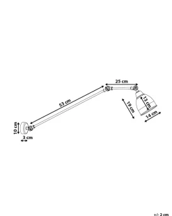 Candeeiro De Parede Branco E Niquel Mississippi L