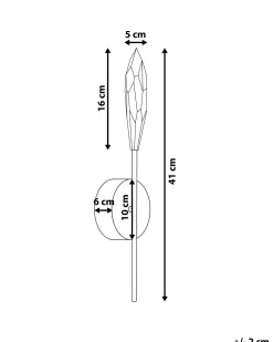 Candeeiro De Parede Com 1 Led Prateado Lukina I