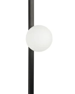 Candeeiro De Parede Com 1 Abajur Em Metal Preto 55 Cm Isabella