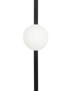 Candeeiro De Parede Com 1 Abajur Em Metal Preto 55 Cm Isabella