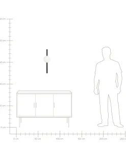 Candeeiro De Parede Com 1 Abajur Em Metal Preto 55 Cm Isabella