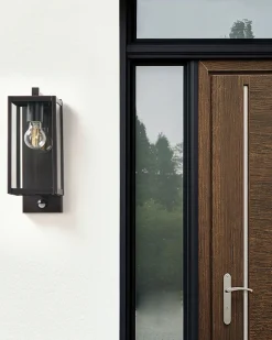 Candeeiro De Parede Com Sensor De Movimento Preto 33 Cm Megget