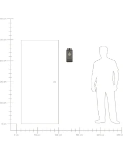 Candeeiro De Parede Com Sensor De Movimento Preto 33 Cm Megget