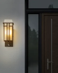 Candeeiro De Parede Com Sensor De Movimento Preto 28 Cm Cowie