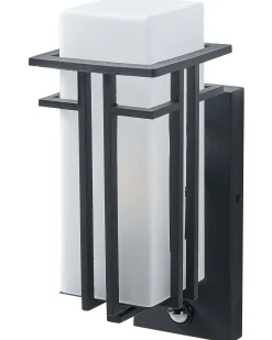 Candeeiro De Parede Com Sensor De Movimento Preto 28 Cm Cowie