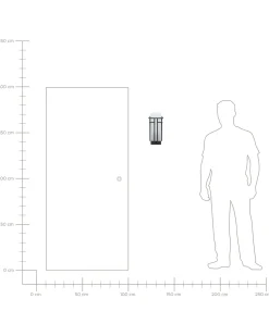 Candeeiro De Parede Com Sensor De Movimento Preto 28 Cm Cowie