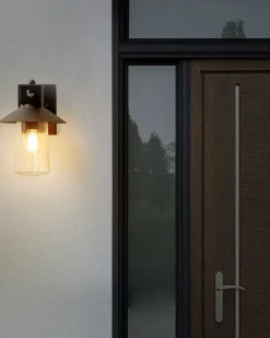 Candeeiro De Parede Com Sensor De Movimento Preto 30 Cm Goodie